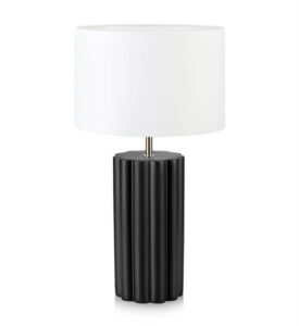 Minimalistyczna Klasyczna Lampa Stołowa Column w Kolorze Białym i Czarnym