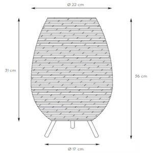 Lampa Stojąca Ratanowa Podłogowa Barrel Lampion Boho Zjawiskowa i Stylowa