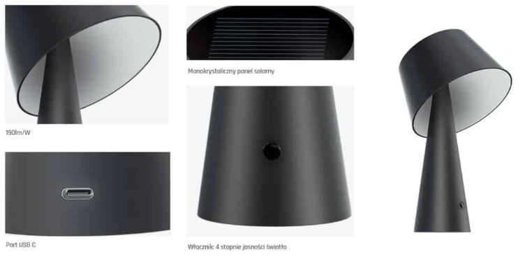 Solarna Lampa na stół w ogrodzie STC-12B