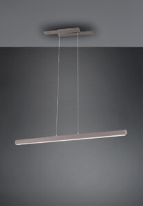 Nowoczesna Minimalistyczna Lampa Wisząca Satin Podłużna LED 3000K Nad Stół w Kolorze Czarnym i Nikiel