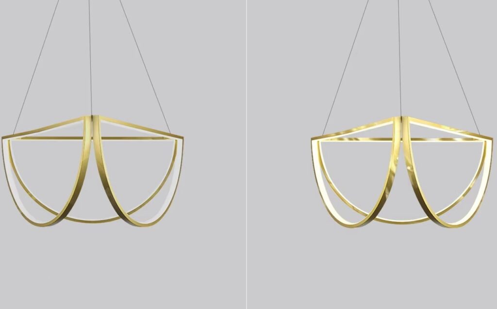 Nowoczesna Lampa Wisząca Silva Złota