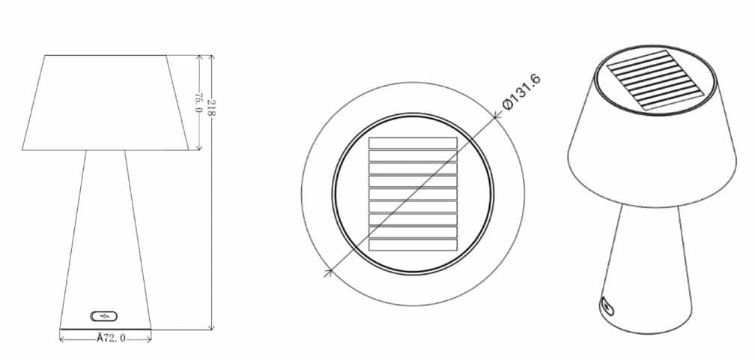 Solarna Lampa na stół w ogrodzie STC-12B