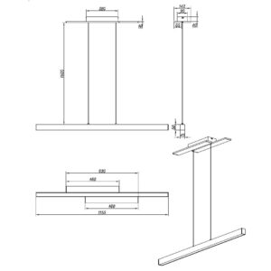Nowoczesna Minimalistyczna Lampa Wisząca Satin Podłużna LED 3000K Nad Stół w Kolorze Czarnym i Nikiel