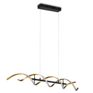 Nowoczesna Minimalistyczna Lampa Wisząca Spirala LED w Kolorze Złotym i Srebrnym