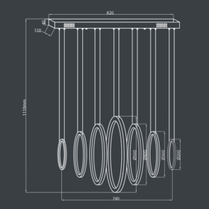 Nowoczesna Dekoracyjna Lampa Wisząca Spring LED 4000K w Kolorze Białym