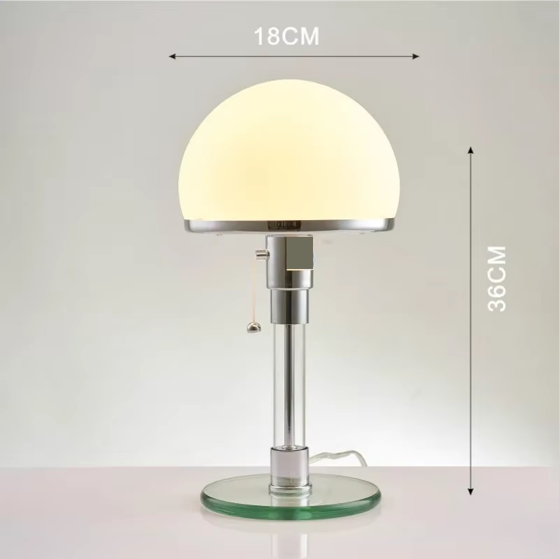 Nowoczesna Lampa Stołowa Wagenfeld Srebrna 8 Nowoczesna Lampa Stołowa Wagenfeld Srebrna