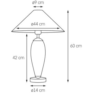 Nowoczesna Elegancka Lampa Stołowa Monk Szklana z Abażurem