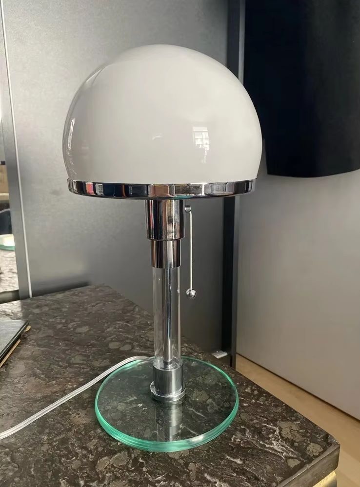 Nowoczesna Lampa Stołowa Wagenfeld Srebrna 9 Nowoczesna Lampa Stołowa Wagenfeld Srebrna