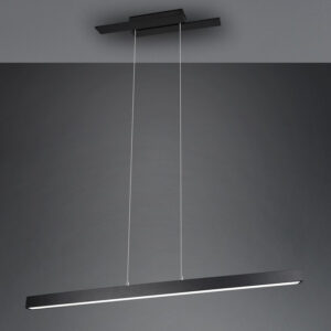 Nowoczesna Minimalistyczna Lampa Wisząca Satin Podłużna LED 3000K Nad Stół w Kolorze Czarnym i Nikiel