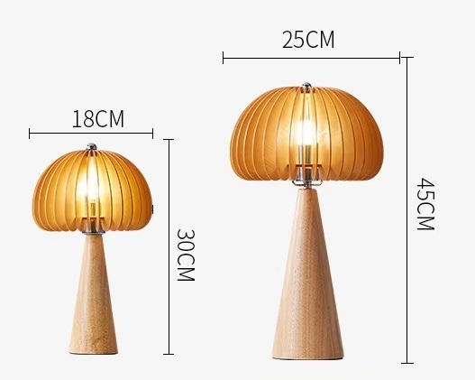 Rustykalna Drewniana Lampa Stołowa Volum Boho