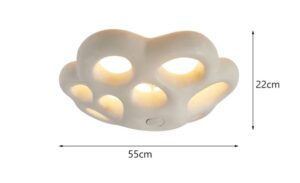 Nowoczesna Lampa Sufitowa Wabi-Sabi Soka Plafon w Stylu Japońskim w Białym Kolorze