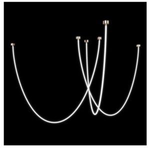 Nowoczesna Designerska Lampa Wisząca Flex Lina LED z Mocowaniami w Różnych Kolorach