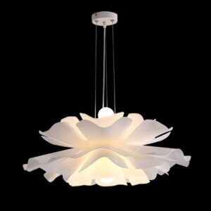 Klasyczna Skandynawska Lampa Wisząca Lotus Flower w Kolorze Białym