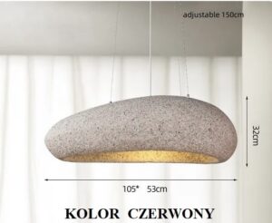 Nowoczesna Podłużna Lampa Wisząca Wabi-Sabi Sorano w Stylu Japońskim w Różnych Kolorach