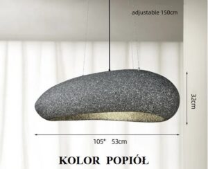 Nowoczesna Podłużna Lampa Wisząca Wabi-Sabi Sorano w Stylu Japońskim w Różnych Kolorach