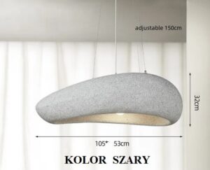 Nowoczesna Podłużna Lampa Wisząca Wabi-Sabi Sorano w Stylu Japońskim w Różnych Kolorach