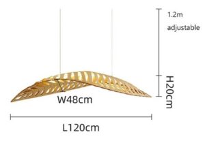 Skandynawska Klasyczna Lampa Wisząca Navicula Żyrandol Bambusowy