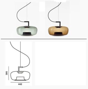 Nowoczesna Szklana Lampa Wisząca Double LED w Różnych Kolorach