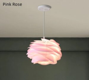 Nowoczesna Skandynawska Akrylowa Lampa Wisząca Rose Żyrandol w Kolorze Białym