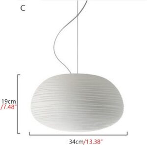 Nowoczesna Skandynawska Szklana Lampa Wisząca Rituals w Kolorze Białym