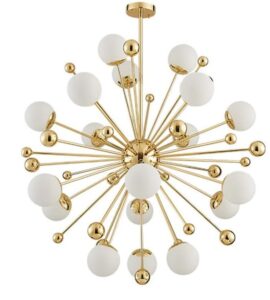 Nowoczesna Dekoracyjna Lampa Wisząca Lustre Żyrandol w Kolorze Złotym