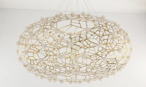 Nowoczesna Designerska Lampa Wisząca Mesh Chandelier Żyrandol w Kolorze Złotym