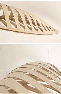 Skandynawska Klasyczna Lampa Wisząca Navicula Żyrandol Bambusowy