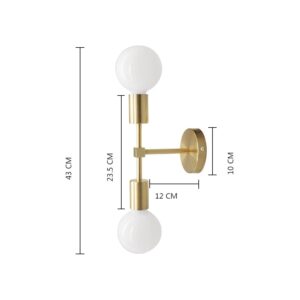 Klasyczna Minimalistyczna Lampa Ścienna Luna w Kolorze Złotym Loft