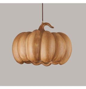 Klasyczna Minimalistyczna Lampa Wisząca Dynia Żyrandol Pumpkin w Kolorze Brązowym