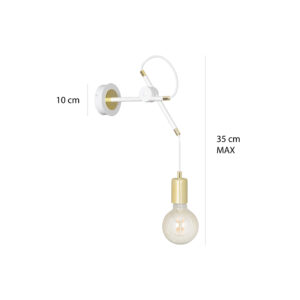 Klasyczna Minimalistyczna Lampa Ścienna Artemis w Kolorze Czarnym i Białym Loft