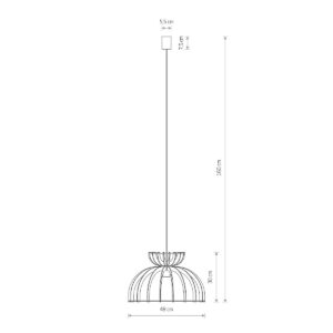 Nowoczesna Designerska Lampa Wisząca Kymi Drewniana Boho w Różnych Kolorach