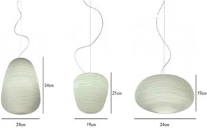 Nowoczesna Skandynawska Szklana Lampa Wisząca Rituals w Kolorze Białym