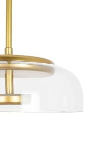 Klasyczna Szklana Lampa Wisząca Fiore LED w Kolorze Złotym