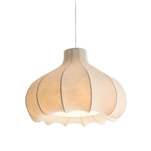 Skandynawska Klasyczna Lampa Wisząca Cocon Żyrandol w Kolorze Białym