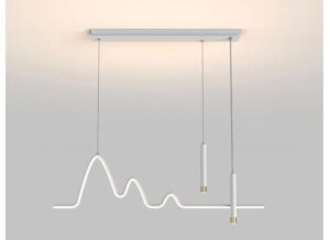 Nowoczesna Skandynawska Designerska Lampa Wisząca Rosa w Kolorze Czarnym i Białym