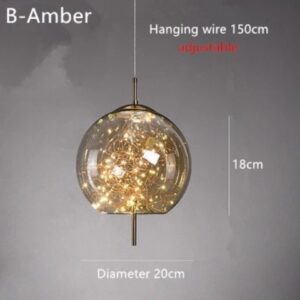 Nowoczesna Lampa Wisząca Valencia ze Szklanymi Kloszami w Kolorze Przydymionym i Bursztynowym