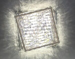 Kryształowa Nowoczesna Dekoracyjna Lampa Sufitowa Orella Plafon Glamour w Kolorze Srebrnym