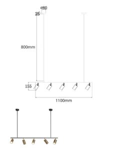 Nowoczesna Skandynawska Designerska Lampa Wisząca Maho w Kolorze Czarnym