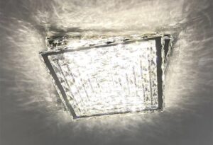 Kryształowa Nowoczesna Dekoracyjna Lampa Sufitowa Orella Plafon Glamour w Kolorze Srebrnym