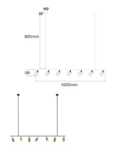 Nowoczesna Skandynawska Designerska Lampa Wisząca Maho w Kolorze Czarnym