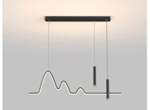 Nowoczesna Skandynawska Designerska Lampa Wisząca Rosa w Kolorze Czarnym i Białym