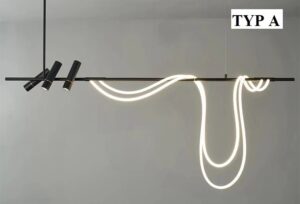 Nowoczesna Skandynawska Designerska Lampa Wisząca Casambi w Kolorze Czarnym