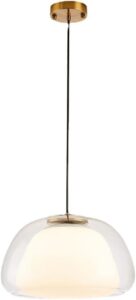 Nowoczesna Minimalistyczna Szklana Lampa Wisząca Jelly w Kolorze Złotym