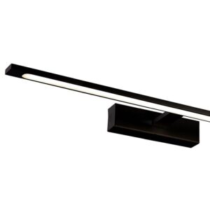 Podłużny Kinkiet Łazienkowy Lampa Ścienna Lamiena IP44 Czarny, Biały i Srebrny Nad Lustro 3000K