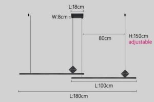 Nowoczesna Skandynawska Designerska Lampa Wisząca Expanda w Kolorze Czarnym
