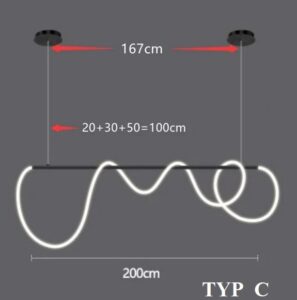 Nowoczesna Skandynawska Designerska Lampa Wisząca Tracer