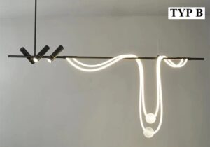 Nowoczesna Skandynawska Designerska Lampa Wisząca Casambi w Kolorze Czarnym