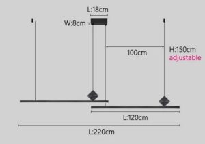 Nowoczesna Skandynawska Designerska Lampa Wisząca Expanda w Kolorze Czarnym