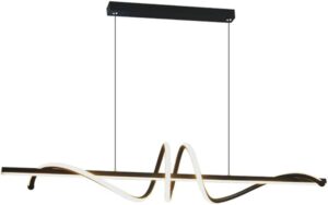 Nowoczesna Skandynawska Designerska Lampa Wisząca Serpent w Kolorze Czarnym i Złotym