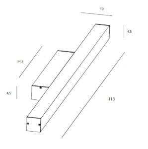 Kinkiet Łazienkowy Lampa Ścienna Linear Nad lustro IP44 Czarny i Biały 4000K